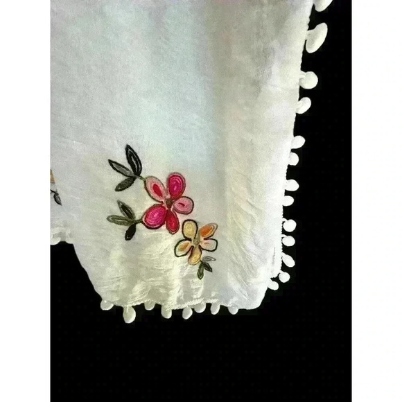 Pool To Party Embroidered Floral Kimono Swimsuit Coverup Subtle Luxury OS - Picture 7 of 13